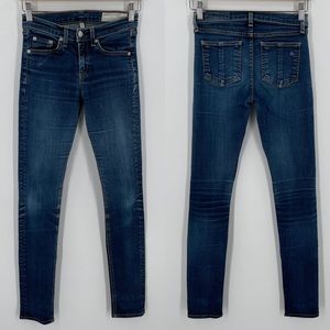 Rag & Bone High Rise Skinny Stretch Jeans Heritage